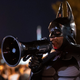 A man dressed as Batman joins the protest near Lafayette Park and the White House on June 3,